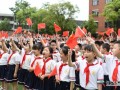 资江学校举行快闪活动礼献祖国