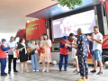 北塔区消防救援大队利用消防宣传车开展消防宣传活动
